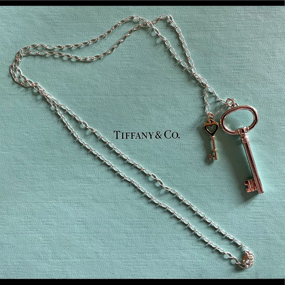 Tiffanyhost Pick Authentic Oval Double Key Neckla… - image 1